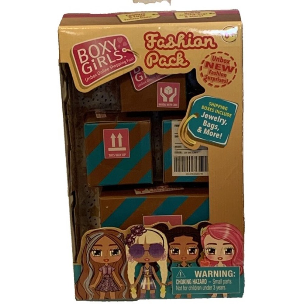 Boxy Girls Fashion Pack Shipping Box Mystery 4-Pack, Brand New in Box !